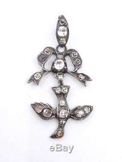 Saint Esprit Pendant In Solid Silver And Rhinestones 19th Century Regional Jewel