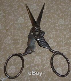 Scissors Old, Authentic, Unusual Chat Steel In Perfect Condition, 19 Th