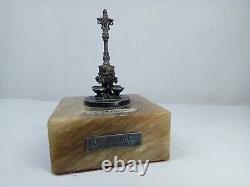 Sculpture Fountain of Canaletes Barcelona in solid silver 915 sterling silver ancient