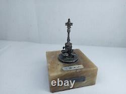 Sculpture Fountain of Canaletes Barcelona in solid silver 915 sterling silver ancient