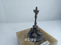 Sculpture Fountain of Canaletes Barcelona in solid silver 915 sterling silver ancient