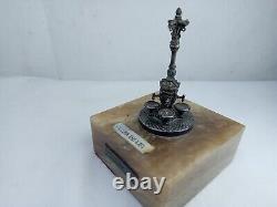 Sculpture Fountain of Canaletes Barcelona in solid silver 915 sterling silver ancient