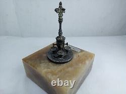 Sculpture Fountain of Canaletes Barcelona in solid silver 915 sterling silver ancient