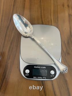 Service Soup Spoon in Solid Silver. 100 g / Antique Silverware