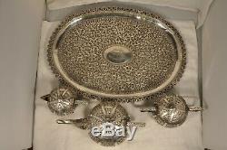 Service The Old Solid Silver Antique Sterling Silver Tea Set Chinese Ottoman