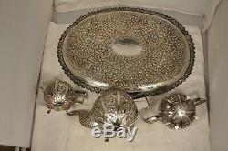 Service The Old Solid Silver Antique Sterling Silver Tea Set Chinese Ottoman