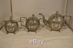 Service The Old Solid Silver Antique Sterling Silver Tea Set Chinese Ottoman