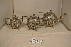 Service The Old Solid Silver Antique Sterling Silver Tea Set Chinese Ottoman