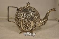 Service The Old Solid Silver Antique Sterling Silver Tea Set Chinese Ottoman