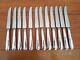 Set Of 12 Old Knives In Solid Silver Art Deco