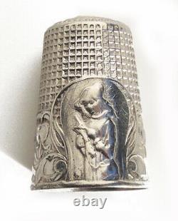 Sewing Dé Ancien Couture, Embroiderer Argent Massif French Silver Thimble