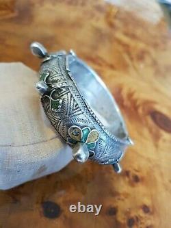Silver Bracelet Massive Email Tiznit Maroc Berbere Maghreb Ancient Touareg Kabyle