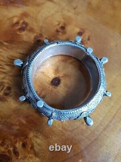 Silver Bracelet Massive Email Tiznit Maroc Berbere Maghreb Ancient Touareg Kabyle