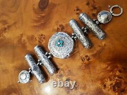 Silver Bracelet Turquoise Ancient Qajar Persia Iran Berber Box Calligraphy