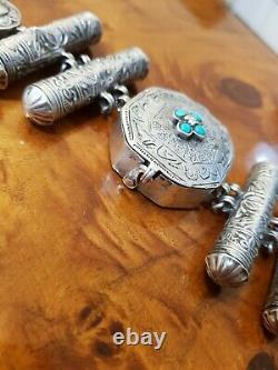 Silver Bracelet Turquoise Ancient Qajar Persia Iran Berber Box Calligraphy