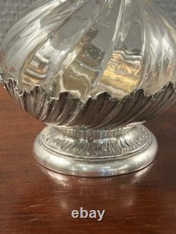 Silver Mounted Liqueur Carafe with Minerva Mark / Antique Silverware