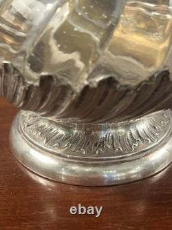 Silver Mounted Liqueur Carafe with Minerva Mark / Antique Silverware