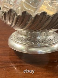 Silver Mounted Liqueur Carafe with Minerva Mark / Antique Silverware