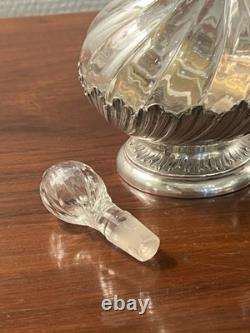 Silver Mounted Liqueur Carafe with Minerva Mark / Antique Silverware