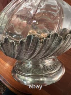 Silver Mounted Liqueur Carafe with Minerva Mark / Antique Silverware