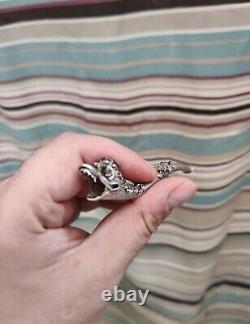 Silver Pendant Massif Dragon Jewellery Old Poinçon 925