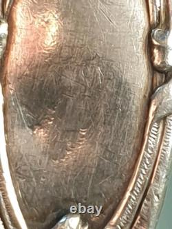 Small Solid Silver Spoons, 6 Antique, Minerva Hallmark, Hollow Back, Gilded Silver<br/>	