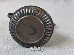 Small antique silver coffee pot with 700 hallmark Arabic coffee maker.