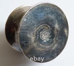 Small cream ointment pot in solid silver Ancient swastika