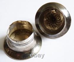 Small cream ointment pot in solid silver Ancient swastika