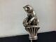 Solid Silver Antique Cane With Art Nouveau Cat Handle Wildlife Decoration