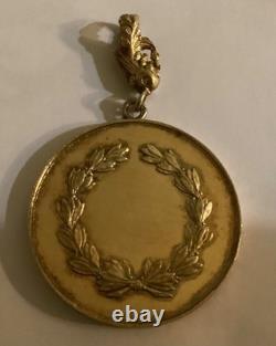 Solid Silver Antique Medal Golden Silver Northern France Regattas