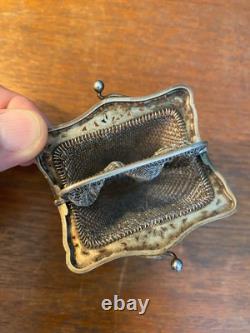 Solid Silver, Coin Purse, Antique Pouch, Late 19th Century