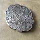 Solid Silver Engraved Powder Box With Antique Floral Decoration