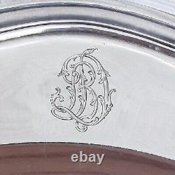 Solid Silver MINERVE Serving Dish with Lobed Sides Cardeilhac Antique 885g Monogram