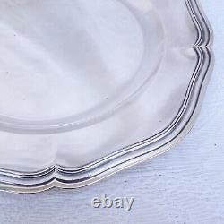 Solid Silver MINERVE Serving Dish with Lobed Sides Cardeilhac Antique 885g Monogram