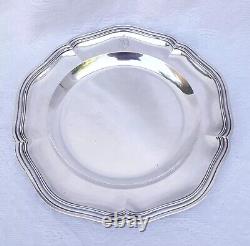 Solid Silver MINERVE Serving Dish with Lobed Sides Cardeilhac Antique 885g Monogram