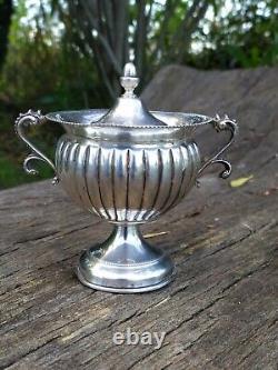 Solid Silver Sugar Bowl 134 grams Antique