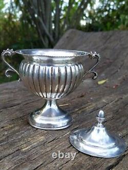 Solid Silver Sugar Bowl 134 grams Antique