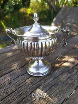 Solid Silver Sugar Bowl 134 grams Antique