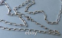 Solid silver necklace chain antique silver jewelry