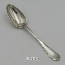 Solid silver spoon from the 18th century, Liège, Belgium, engraved. Antique silverware.