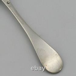 Solid silver spoon from the 18th century, Liège, Belgium, engraved. Antique silverware.