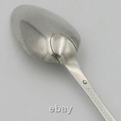 Solid silver spoon from the 18th century, Liège, Belgium, engraved. Antique silverware.