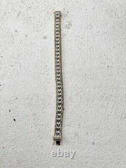 Solid silver vintage unisex vermeil bracelet