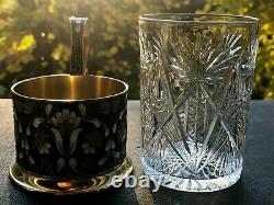 Splendid Ancient Cup In Solid Silver And Enamel, Origin Russia
