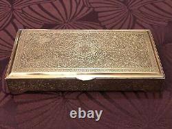 Splendid Antique Box or Case Entirely in Solid Silver from Persia