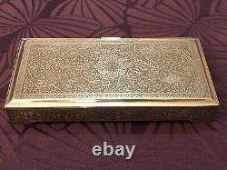 Splendid Antique Box or Case Entirely in Solid Silver from Persia