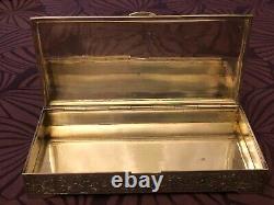 Splendid Antique Box or Case Entirely in Solid Silver from Persia