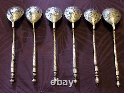 Splendid and Ancient Solid Silver Spoons Russia 1844/1846