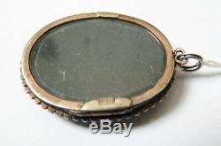 Sterling Silver Pendant + Pearl Jewelry Fine Old 19th Century Gate Photo